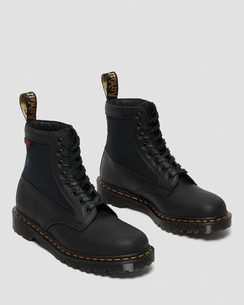 Men's Dr Martens 1460 Panel Made in England Leather Lace Up Boots Black | AU 520DFM